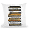 Tall Fashion Books Black And Gold Throw Pillow By Amanda Greenwood
