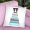 Tall Books, Blue, Teal And Grey With Bow Shoes Throw Pillow By Amanda Greenwood
