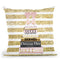 Tall Pink And Gold With Bow Shoes, Glitter Stripe Throw Pillow By Amanda Greenwood