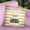 Tall Pink And Gold With Bow Shoes, Glitter Stripe Throw Pillow By Amanda Greenwood