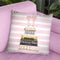Tall Pink And Gold With Bow Shoes, Pink Stripe Throw Pillow By Amanda Greenwood