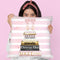 Tall Pink And Gold With Bow Shoes, Pink Stripe Throw Pillow By Amanda Greenwood