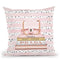 Books Medium Blush With Quilted Bag. Pink Stripes Black Dots Throw Pillow By Amanda Greenwood