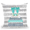 Blue And Teal Fashion Books With Bow Shoes Glitter Stripe
 Throw Pillow By Amanda Greenwood
