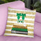 New Books Grey Emerald Green, Bow Shoes, Glitter Stripe
 Throw Pillow By Amanda Greenwood