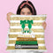 New Books Grey Emerald Green, Bow Shoes, Glitter Stripe
 Throw Pillow By Amanda Greenwood