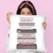 Tall Grey & Pink Fashion Books Throw Pillow By Amanda Greenwood