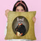 Nelson Portrait Grey Frenchie Throw Pillow By Amanda Greenwood