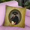 Nelson Portrait Black Lab Throw Pillow By Amanda Greenwood