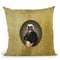 Nelson Portrait Cream Pug Throw Pillow By Amanda Greenwood