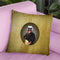 Nelson Portrait Cream Pug Throw Pillow By Amanda Greenwood