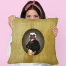 Nelson Portrait Cream Pug Throw Pillow By Amanda Greenwood