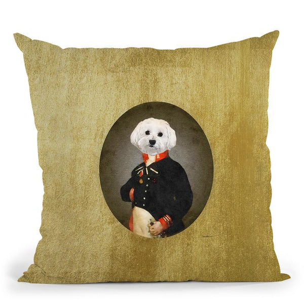 Nelson Portrait Maltese Throw Pillow By Amanda Greenwood