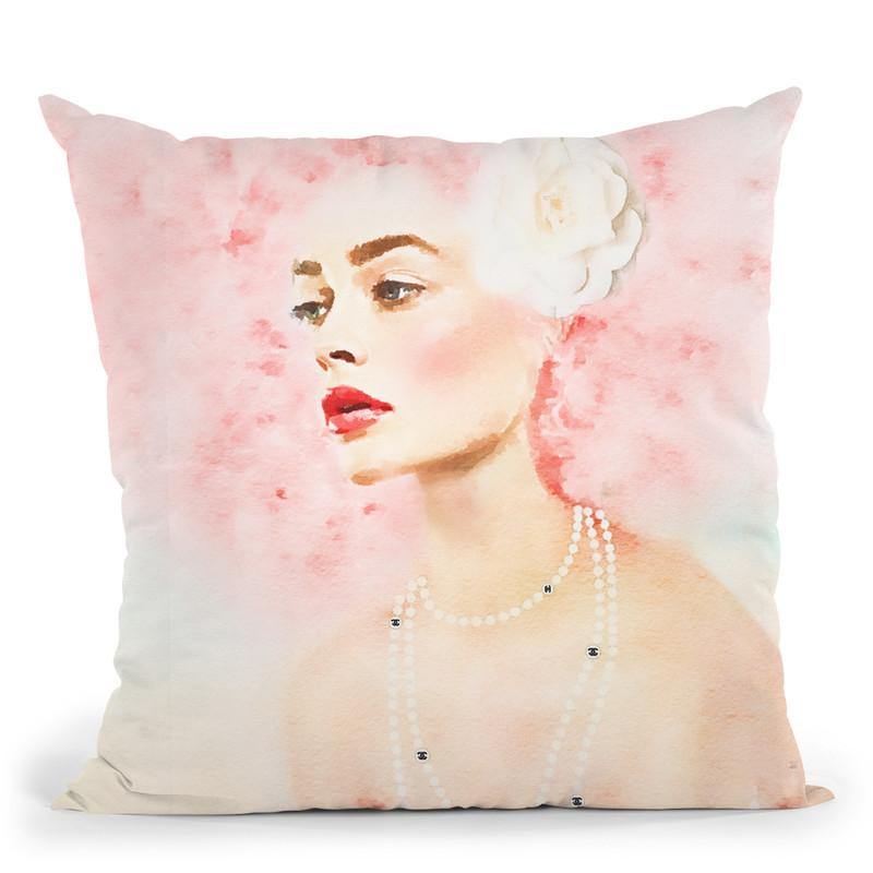 Pink Beauty Throw Pillow By Amanda Greenwood