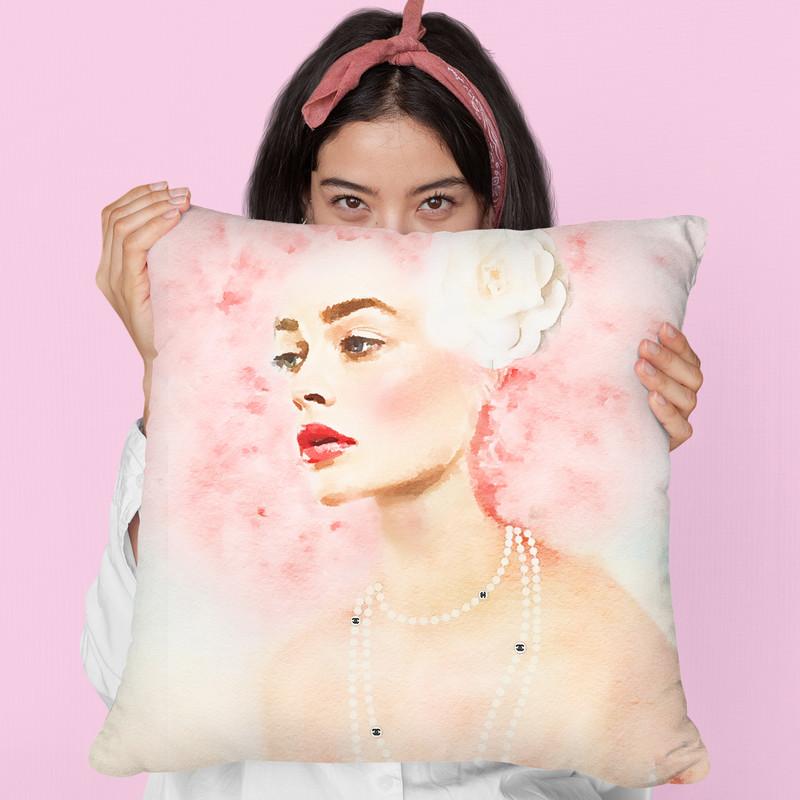 Pink Beauty Throw Pillow By Amanda Greenwood