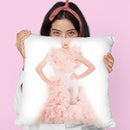 Pink Ball Gown Throw Pillow By Amanda Greenwood