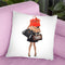 Girl Overloaded With Hand Bags V1 Throw Pillow By Amanda Greenwood