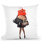 Girl Overloaded With Hand Bags V2 Throw Pillow By Amanda Greenwood