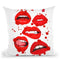 Multiple Lips Red Throw Pillow By Amanda Greenwood