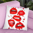 Multiple Lips Red Throw Pillow By Amanda Greenwood