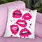 Multiple Lips Pink Throw Pillow By Amanda Greenwood