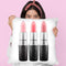 Lipstick 3 Blush Throw Pillow By Amanda Greenwood