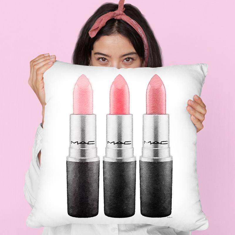 Lipstick 3 Blush Throw Pillow By Amanda Greenwood