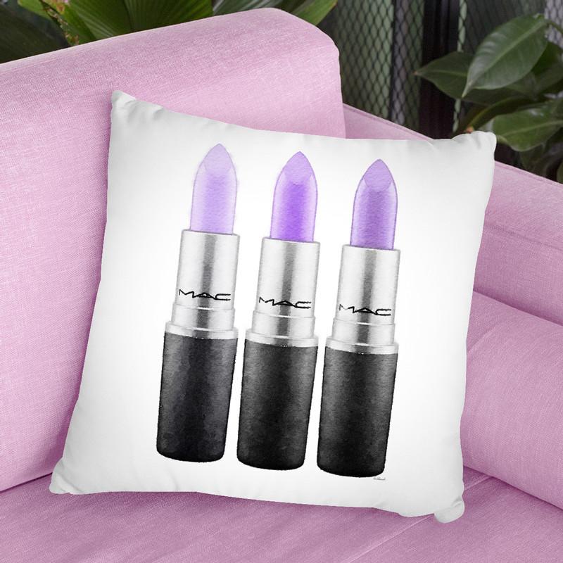 Lipstick 3 Lilac Throw Pillow By Amanda Greenwood