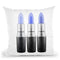 Lipstick 3 Blue Throw Pillow By Amanda Greenwood