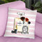 Make Up Set - Soft Pink Lipstick With Pink Stripe Throw Pillow By Amanda Greenwood