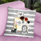 Make Up Set - Soft Pink Lipstick With Silver Stripe Throw Pillow By Amanda Greenwood