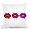 Lip Drip Row Red To Purple Throw Pillow By Amanda Greenwood