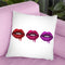 Lip Drip Row Red To Purple Throw Pillow By Amanda Greenwood