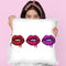 Lip Drip Row Red To Purple Throw Pillow By Amanda Greenwood