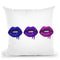 Lip Drip Row Blue To Purple Throw Pillow By Amanda Greenwood