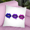 Lip Drip Row Blue To Purple Throw Pillow By Amanda Greenwood