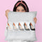 Landscape Grey Tone Shoes With Backgound Throw Pillow By Amanda Greenwood