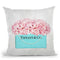 Teal Blue Shopper Pearl Handle Pink Hydrangeas Textured Throw Pillow By Amanda Greenwood