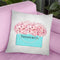 Teal Blue Shopper Pearl Handle Pink Hydrangeas Textured Throw Pillow By Amanda Greenwood