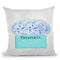 Teal Blue Shopper Pearl Handle Blue Hydrangeas Textured Throw Pillow By Amanda Greenwood