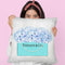 Teal Blue Shopper Pearl Handle Blue Hydrangeas Textured Throw Pillow By Amanda Greenwood