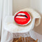 Lips Are Moving Shaped Throw Pillow by Amanda Greenwood - by all about vibe