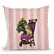 Vintage Stripes Cat Throw Pillow By Andrea Haase