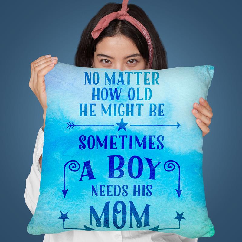 A Boy Needs His Mom Throw Pillow By Andrea Haase