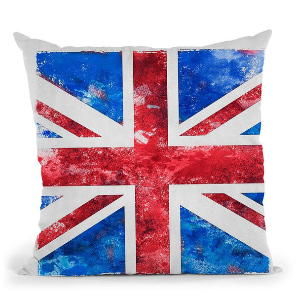 A Union Jack Keywords Throw Pillow By Andrea Haase