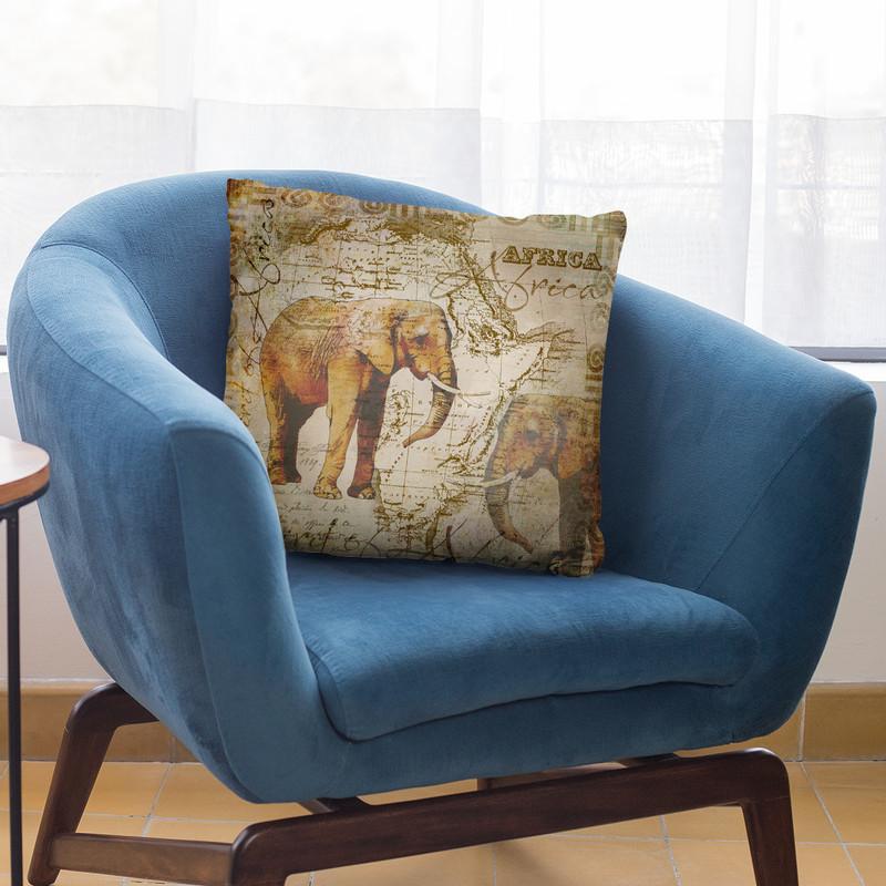 African Elephants Throw Pillow By Andrea Haase