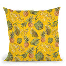 Aloha Yellow Pineapple Throw Pillow By Andrea Haase