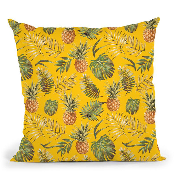 Aloha Yellow Pineapple Throw Pillow By Andrea Haase