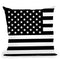 American Flag Bw Throw Pillow By Andrea Haase