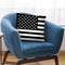 American Flag Bw Throw Pillow By Andrea Haase